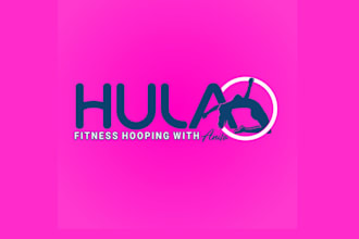design represents fun fitness good vibes hula hooping logo