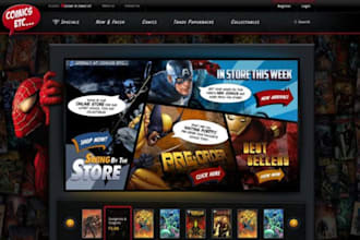 build squarespace comic book store website manga toy store novel shop website