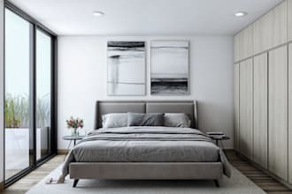 create photorealistic bedroom 3d renderings