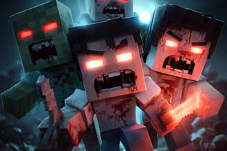 make thumbnail youtube horror creepy scary minecraft gaming