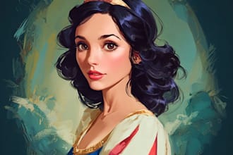 create a beautiful disney style portrait from your photo