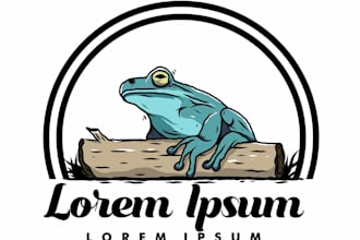 make a high quality angry frog  logo