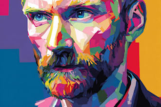 illustrate your photos into fascinating wpap portraits