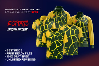 design esports jersey, jacket and hoodie package