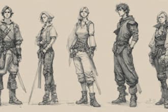 draw sketches with your character