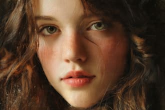 draw digital realistic oil portrait painting