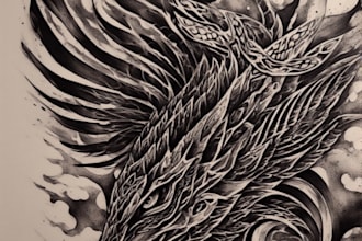 design a modern and minimalist tattoo design