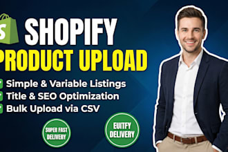 do shopify product upload and product listing