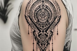 minimalist unique tattoo sketch, sleeve tattoo design