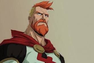 draw customized you in a superhero famous character