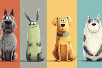 draw your dog or any pets into cartoon