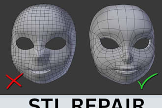 3d printing stl repair mesh repair 3d model 3d scan cleanup stl file repair fix