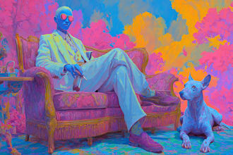 stunning illustration psychedelic, lifestyle, surrealism