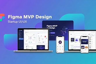 design a professional figma mvp or startup UI UX design