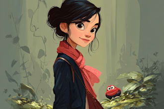 draw your portrait in disney style
