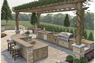 do landscape design hardscape outdoor kitchen pergola as a landscape architect