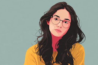 draw minimalist flat vector portrait from your photo