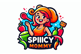 create spicy mommy mascot logo within new concepts for you
