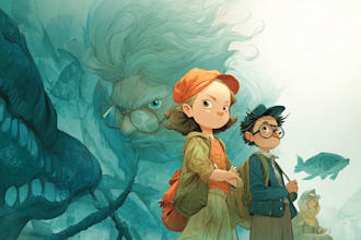 create original children story book illustration