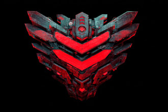 design a cool typography logo cyberpunk or mecha futuristic