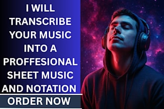 create custom piano sheet music or lead sheets from your audio