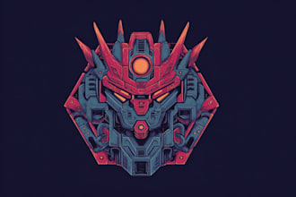 create a fancy cyberpunk or y2k streetwear logo for your brand