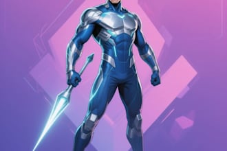 design superhero with glowing powers and effects