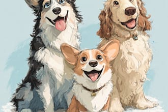 draw your cute pet into disney cartoon portrait style