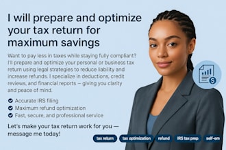 prepare and optimize your US tax return for maximum savings and irs compliance