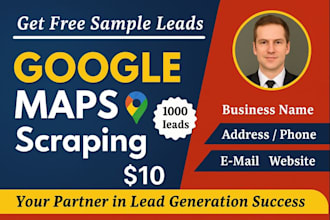 scrape google maps data for targeted b2b leads, web scraping
