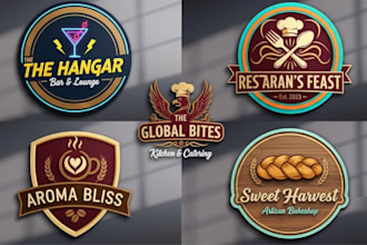 design a minimalist restaurant, fastfood,pizza, bbq, food logo for your business