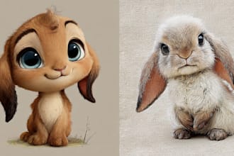 draw cute cartoon animal character