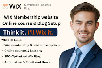 build or design wix membership website wix online course wix blog setup wix seo