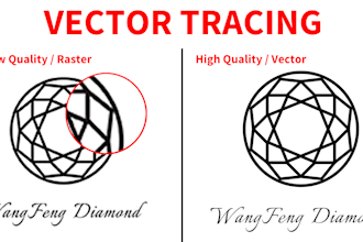 vector trace, redraw, or convert logo to vector