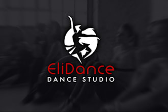 do unique hand drawn night club, dance studio logo