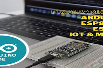 do coding and programming with arduino esp8266 and esp32