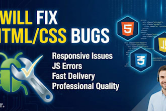fix HTML CSS javascript bugs and responsive issues