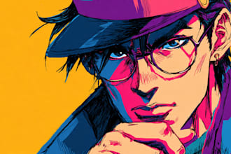 draw you, your character in jojo style