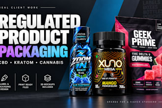 design premium cbd kratom cannabis and regulated product packaging