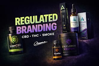 do premium supplement label design and cbd packaging design