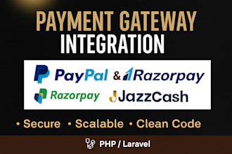 integrate secure payment gateways in PHP laravel