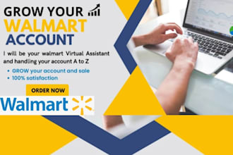fully manage walmart VA as walmart listings  and walmart PPC wfs