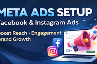 meta ad setup with creative posters that boost reach engagement and brand grow