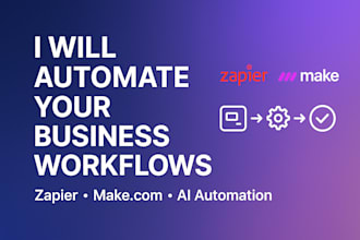 automate your business processes using zapier and  make