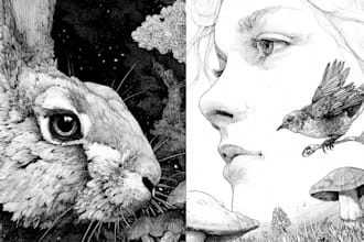 create hand drawn illustrations