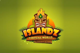 make eye catching 3d creative beach logo for online paradise
