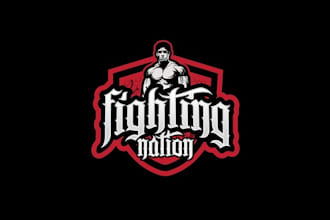 do amazing a fighting logo for a business which in t shirts