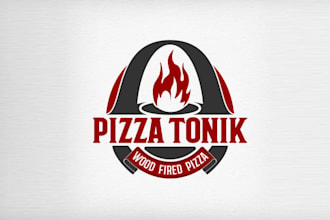 design an eye catching restaurant logo for a pizzeria