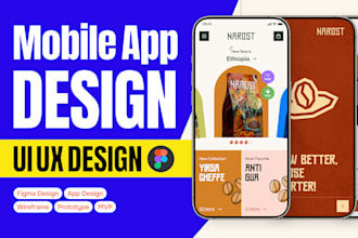 do mobile app design with figma UI UX design, app design