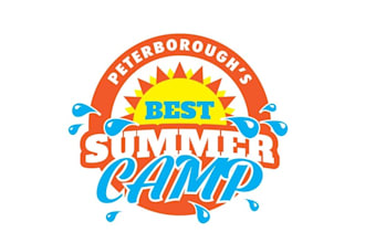 design colorful an awesome summer camp logo